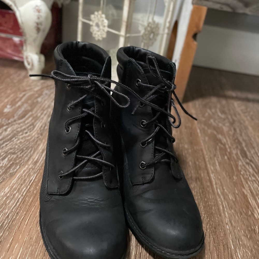 Timberland Women's Black wedge Boots 7.5